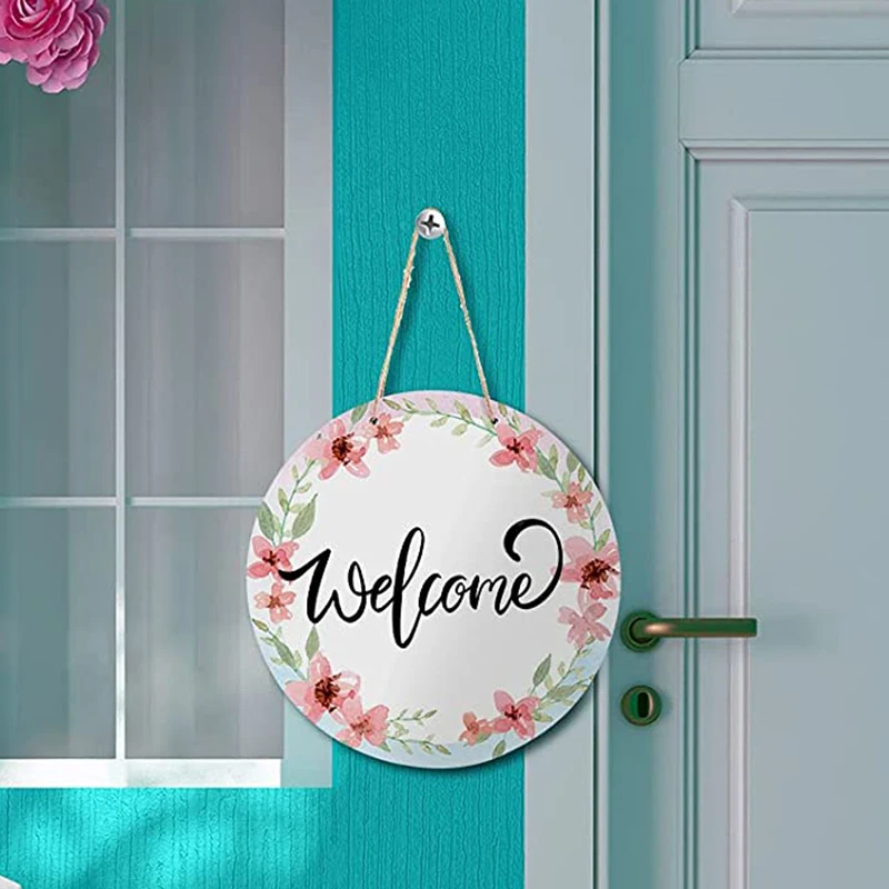 원형 승화 문짝 행거, 야외 행잉 전면 문짝, 환영 사인, 집, 정원, 바, 10 인치 30 개/로트 