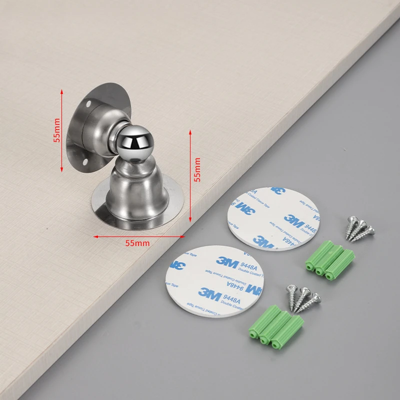 Stainless Steel Door Stopper Bathroom Magnetic Door Stop Heavy Duty Floor Wall Mount Wind-Proof Holder Hardware door stopper magnetic door stopper