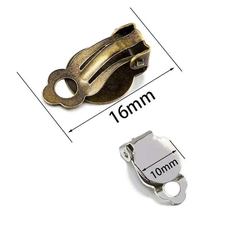20 pieces/pack, multi color invisible earless ear clip, frog clip, handmade DIY earring accessories