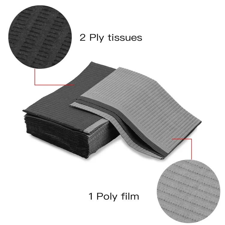 125/50/20Pcs Black One-time Tattoo Cleaning Wipes Pad Disposable Dental Piercing Bibs Waterproof Sheets Paper Tattoo Accessories 4