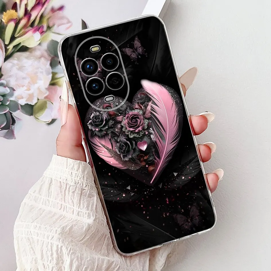 Floral Butterfly Soft Silicone Phone Case - Clear Protective Cover
