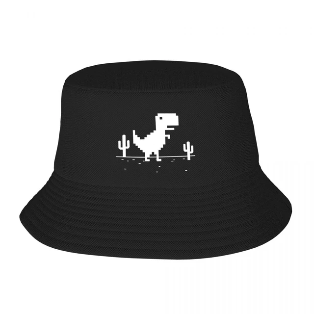 New Chrome Dino White Bucket Hat birthday Golf Cap Caps Women