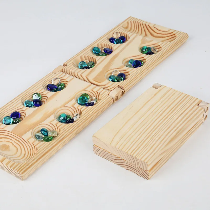 Board Game Table Games Mancala Board Game Wooden Board for Adults & Kids