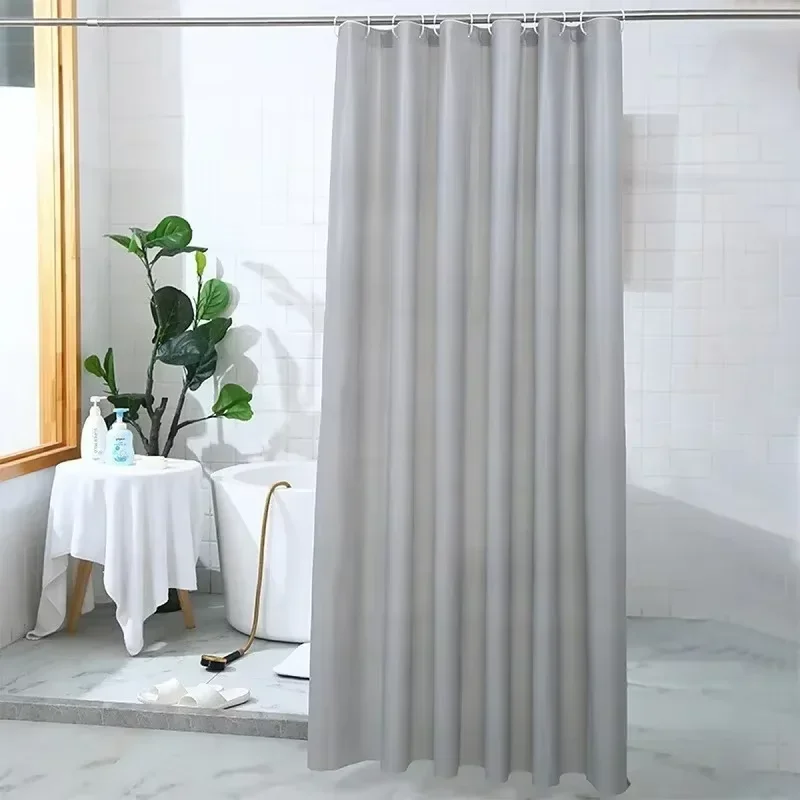 PEVA Waterproof Shower Curtain Bathroom Solid Curtain Wave Window Tulle Home with Hooks Heavy S Fold Wavy shower curtains