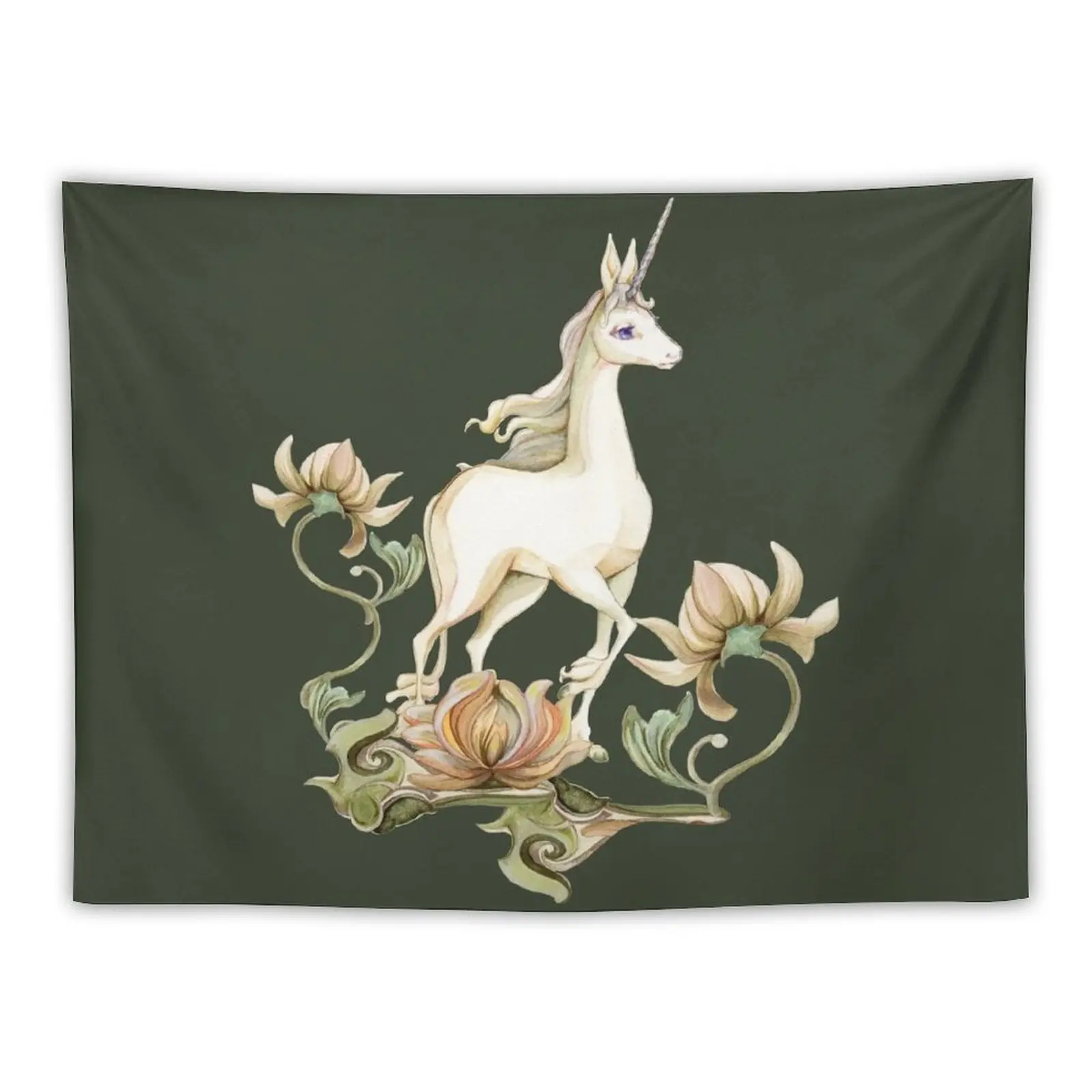 

Last Unicorn - Flower Garden Tapestry Home Decorating Room Decorating Aesthetic