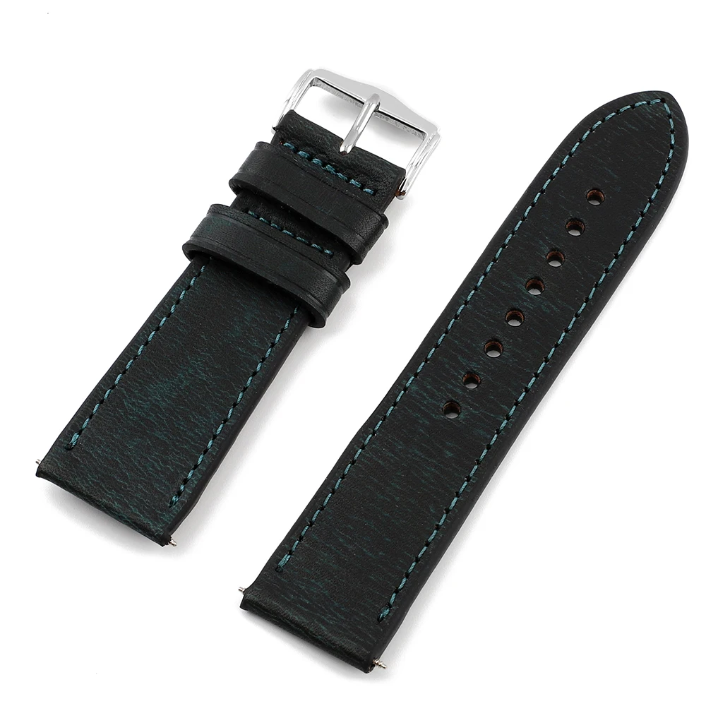 Handmade Vintage Multi-Color Watch Strap - 24mm Premium Leather Band