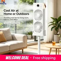 Ventilateur de brumisation de bureau à six trous, ventilateur de refroidissement par pulvérisation humidifiante rechargeable par USB, mini-refroidisseur d'air évaporatif portable pour bureau, dortoir, chambre à coucher, usage intérieur 5