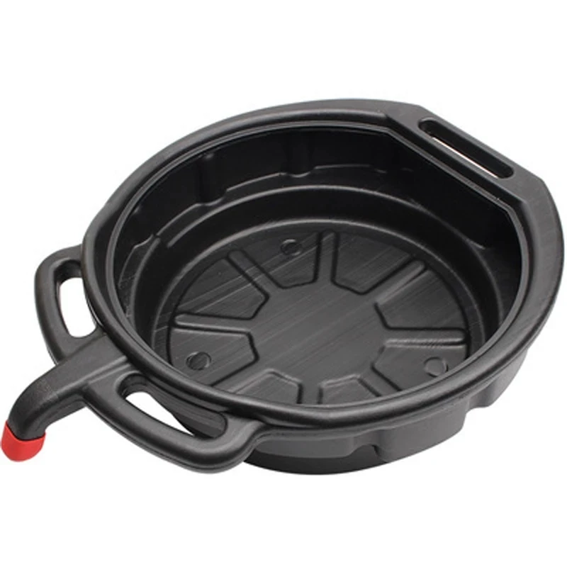 15L Oil Drain Pan Waste Engine Oil Collector Tank with Handle Gearbox Drip Tray for Car Repair Fuel Fluid Change Garage Tool