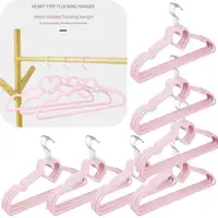 Heart-shaped Flocking Hanger Non-slip Cute Bow Design Simple Creative Hanger Anti-drop Storage Rack 1