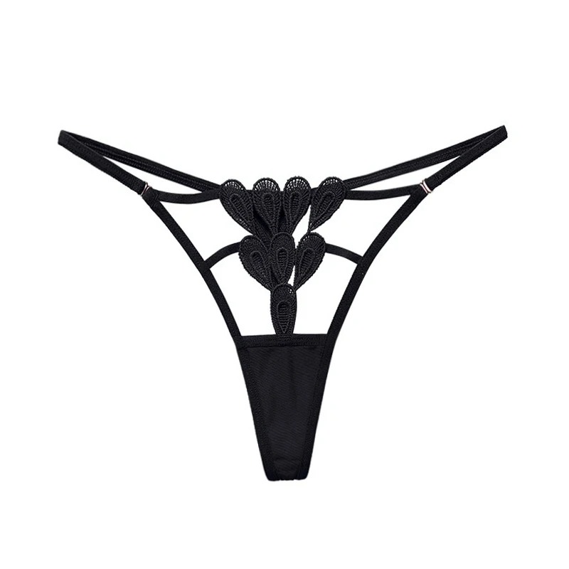 Sexy Thong Lace Panties Women Briefs Girls G String Hollow Out Transparent Underwear Female Thin Low Waist Lingerie Size S-XL