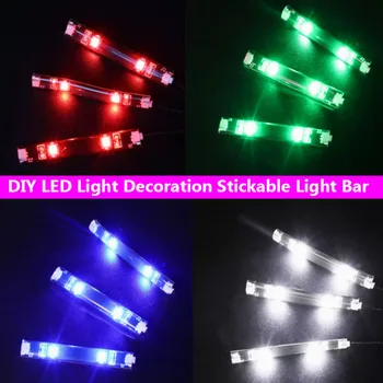 DIY 빌딩 블록 LED 조명 장식 스티커 라이트 바 거리 풍경 조명 효과 빛나는 부품 크리에이티브 빌딩 블록