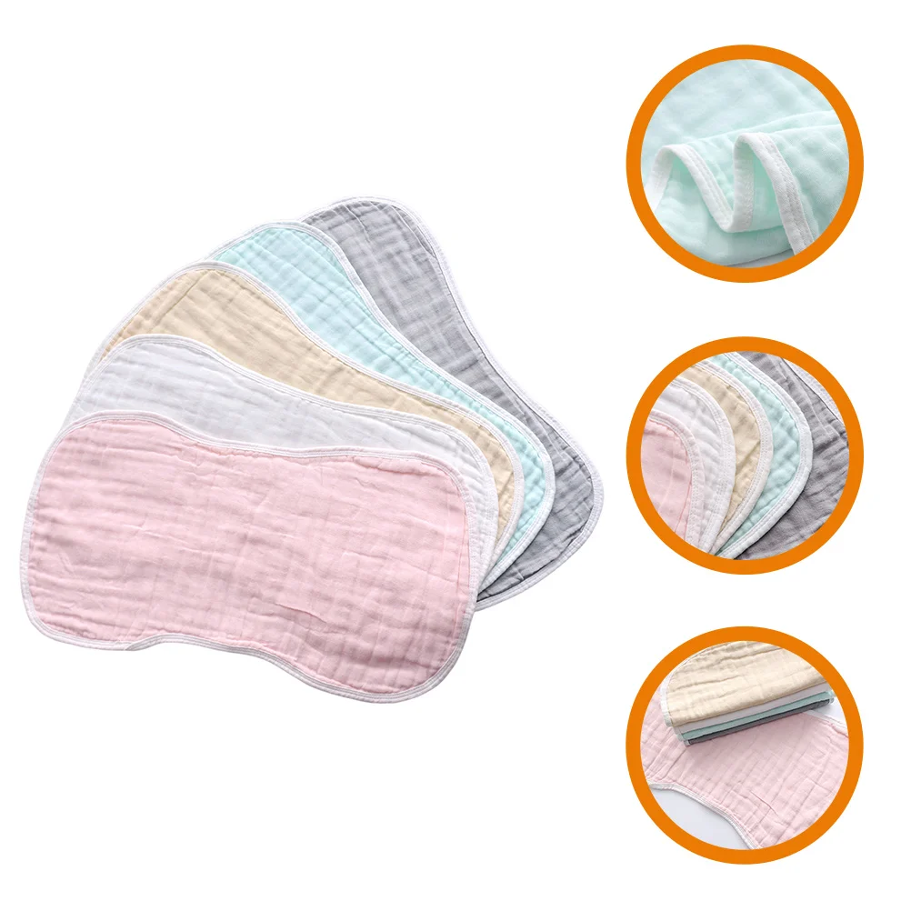 soft cotton baby bibs solid colour baby soothe appease towel burp cloth with wood teether ring newborn snap button cuddle cloth 5Pcs Baby Hiccup Cloth Baby Saliva Towel Newborn Burp Cloth Cotton Burping Towel