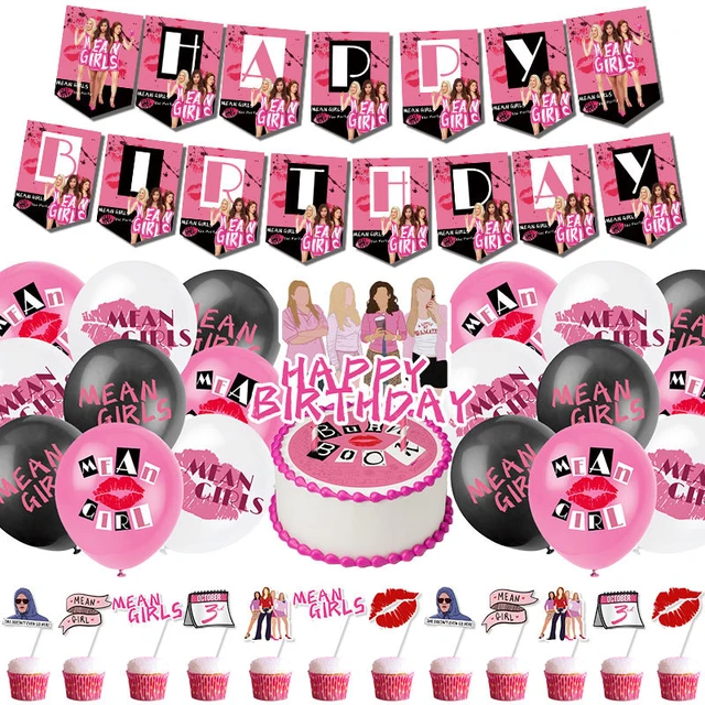 1Set Mean Girls Latex Balloons Princess Lady Lip Sexy Girl Happy Birthday  Banners Cake Toppers Party Decor Supplies Balloon Toy - AliExpress