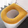 Universal Toilet Seat Cover Pure Color Pumpkin Pattern Closestool Mat Soft Warm Toilet Seat Cushion Bathroom Toilet Accessories 4