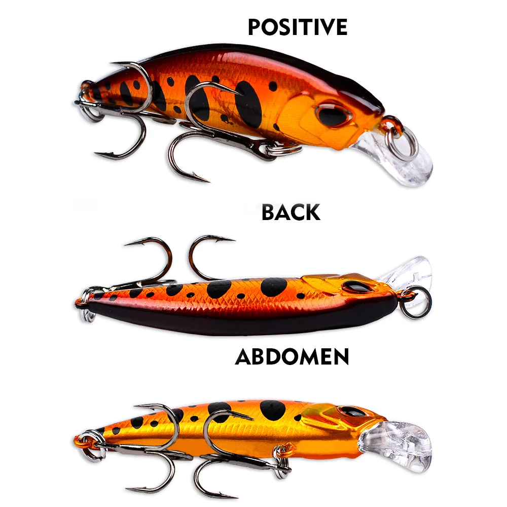 PROBEROS Mini Sinking Minnow Wobblers Fishing Lures 5.3cm-4.6g Artificial Trolling Hard Bait Jerkbait Swimbait Bass Fishing fishing lure