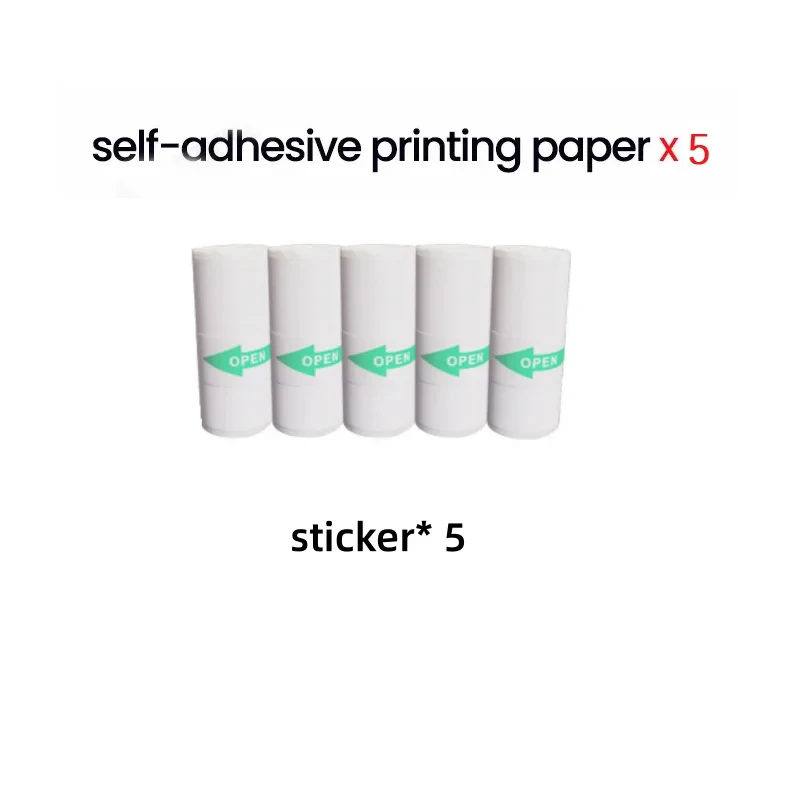 57cmx25cm 5 rolls Transparent self-adhesive/White Thermal paper Self-adhesive/white ordinary thermal printer paper for pocket ca thermal paper thermal paper roll thermal printer paper