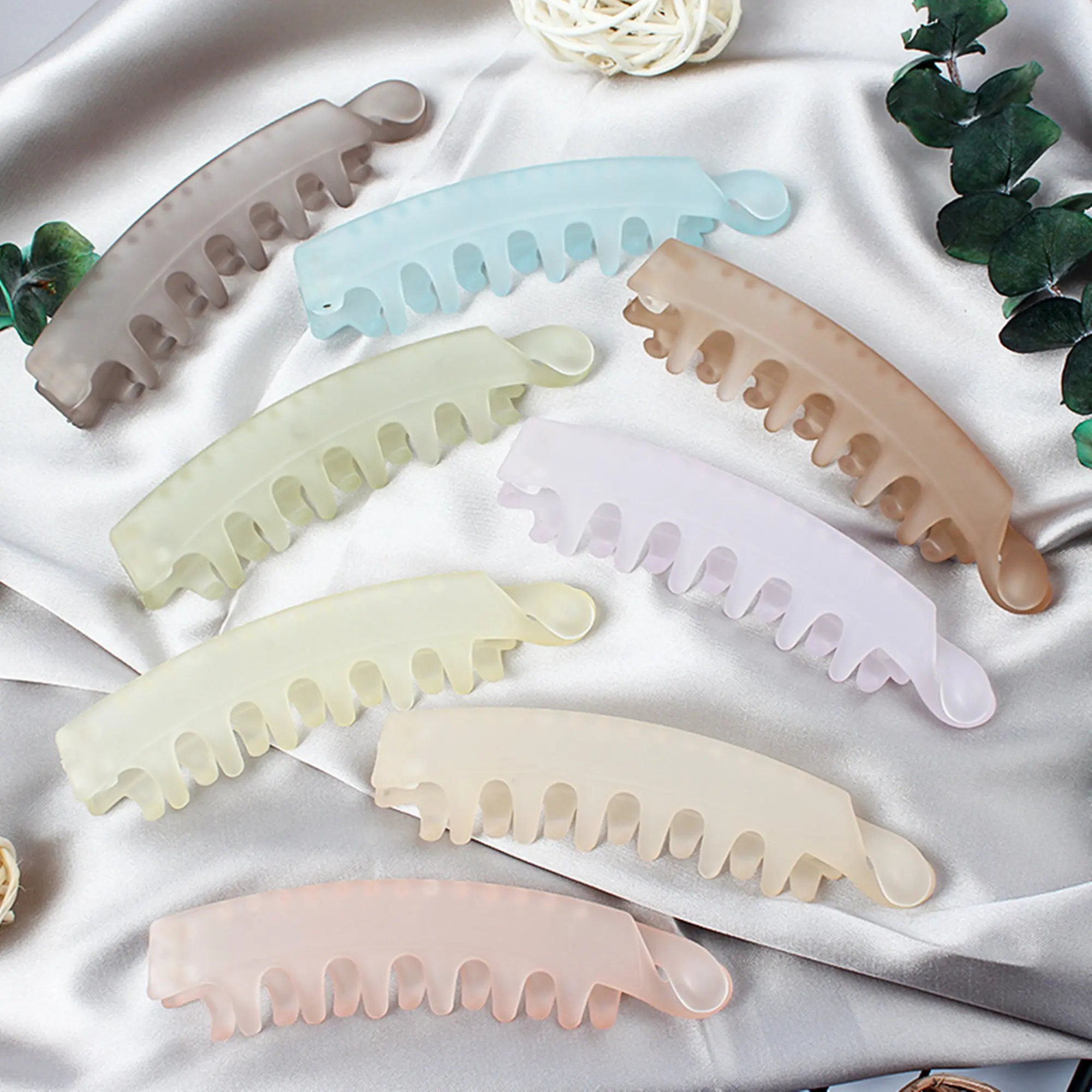 2 Pz/Lotto Banana Clip New Trasparente Cross Twister Clip Coda Di Cavallo Vertical Enclamp Tooth Pan Hair Grab Accessori Per Capelli Fai Da Te