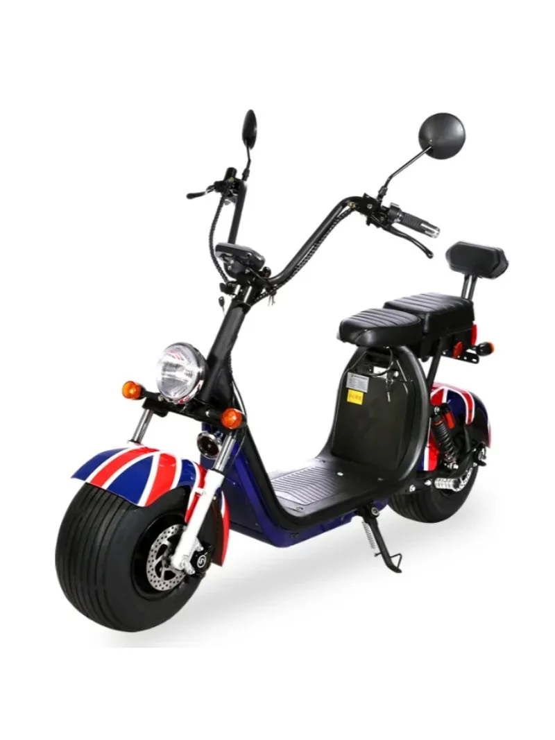 2022 2023 Eu Uk European Warehouse1500W Fat Tire Suspension Moto Elettrica City Coco Scooter Per Adulti