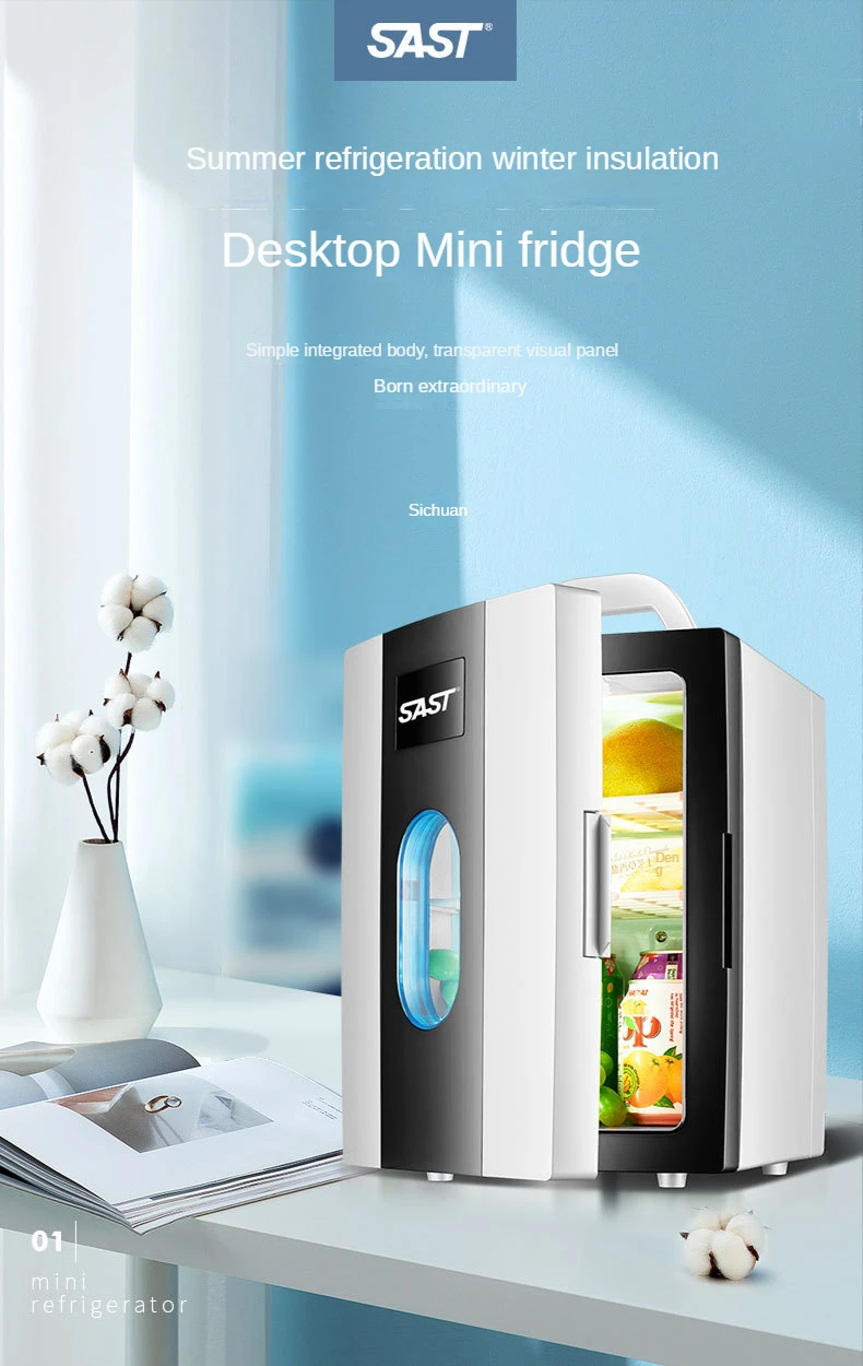 Description Picture 6 of itemSmall 10L mini car refrigerator refrigeration student dormitory cosmetic refrigerator car home dual-use