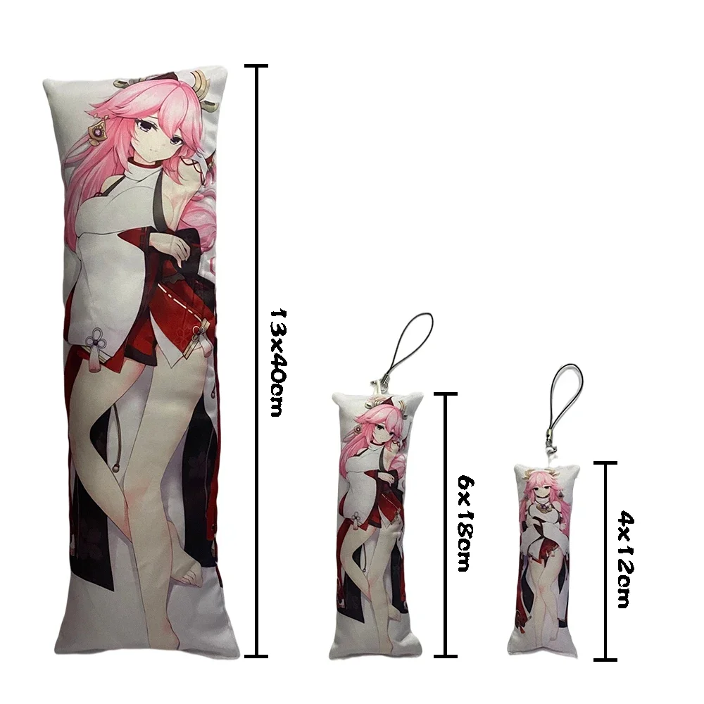 Cartoon Keychain Renamon Dakimakura  Mini Pendant Cute 2 Sides Print Hanging Ornament Anime Small Pillow Pendants Xmas Gift 6