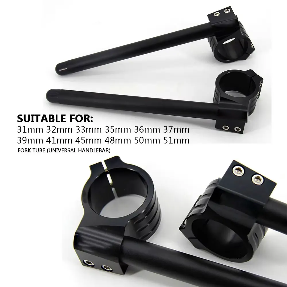 PRO Universal Gold Racing CNC Set mm Clip on Ons Fork Handlebar Riser De Regular