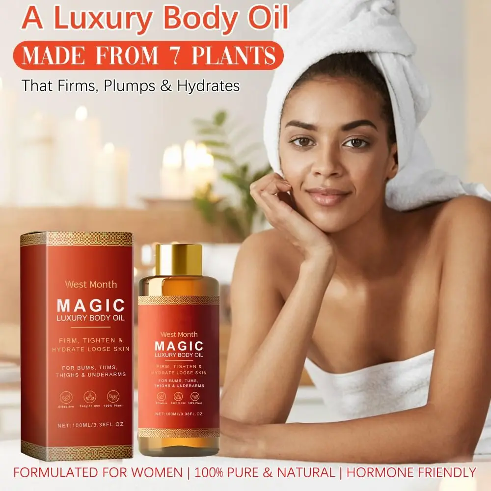 100ml Plumps Magic Body Oil Firms Hydrates Skin Magic Body Firming Oil Chest Thighs Tightens Moisturizer
