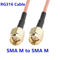 5PCS SMA Male to SMA Male Plug Jack RF Connector Pigtail Extension Cable RG316 Coax Jumper Cable 10cm 15cm 20cm 30cm 50cm 1FT - Image 2