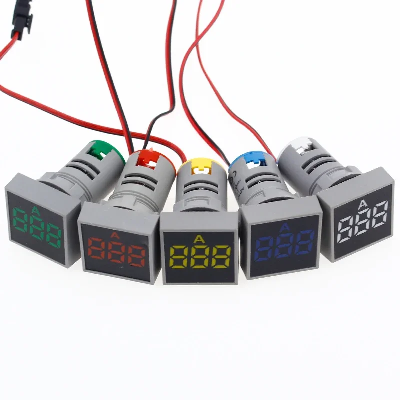 Amp Watt Meter Digital Voltmeter Ammeter DC Ammeter Analog Current Meter Analog Voltmeter Ammeter Analog Voltmeter 22MM 0 100A Digital Ammeter Current Meter Voltage Meters Indicator Led Lamp Square Signal Light