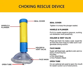 New Upgrade Portable Anti Choking Device Choking Emergency Life Saving Suction Vac Anti Choke Device First Aid Kit for Kid Adult 2