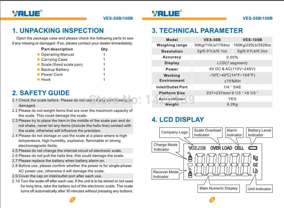 VALUE 50kg Digital Refrigerant Charging & Recovery Scale HVAC AC Programmable Refrigerant Weighing Scale detail image 4