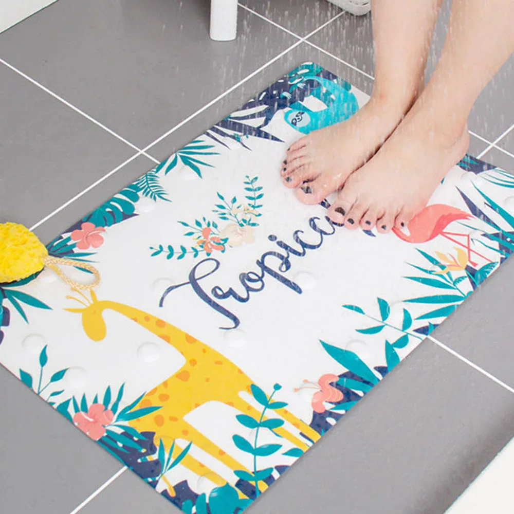 Fun Cartoon Non-Slip Bathroom Mat, Water-Absorbent and Moisture-Proof, Perfect for Shower, Home Use, and Children's Bathrooms