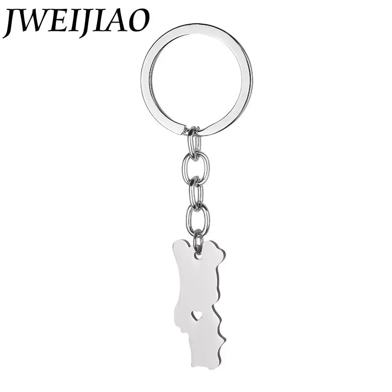

NEW Portugal National Map Pendant Keychains Gift Travel Adventurer Geometric Key Ring World Map Charm Jewelry SKU23