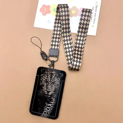 Versatile Animal Print Lanyard with ID Badge Holder & Charm (32)