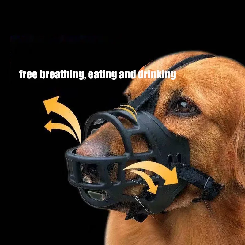 Dog Muzzle Pet Dog Muzzle Breathable Basket Muzzles for Large Dogs Stop Biting Barking Chewing