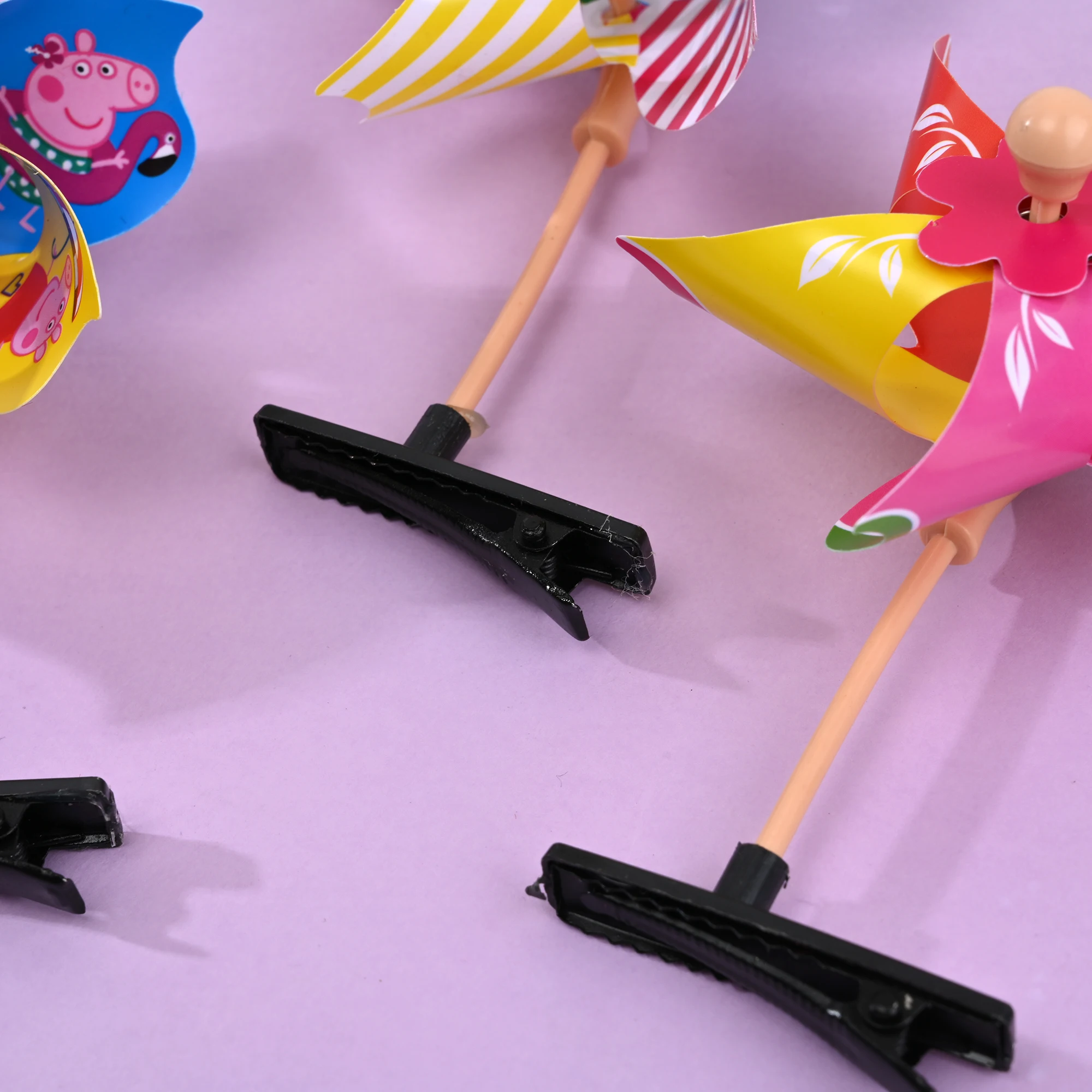 Fermaglio capelli arcobaleno a mulino per bambina molletta dolce_voghion.com