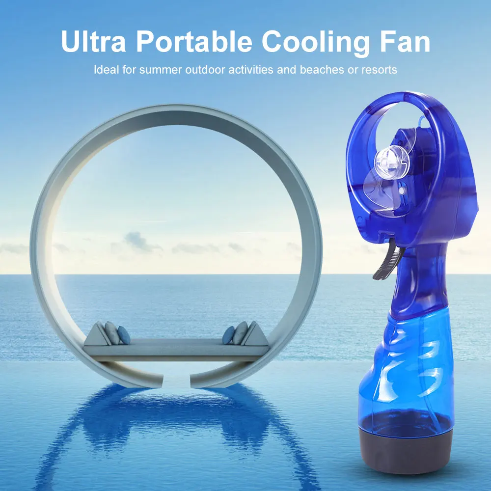Portable Mini Hand Held Spray Fan Humidifier Outdoor Spray For Camping Hiking Air Cooler