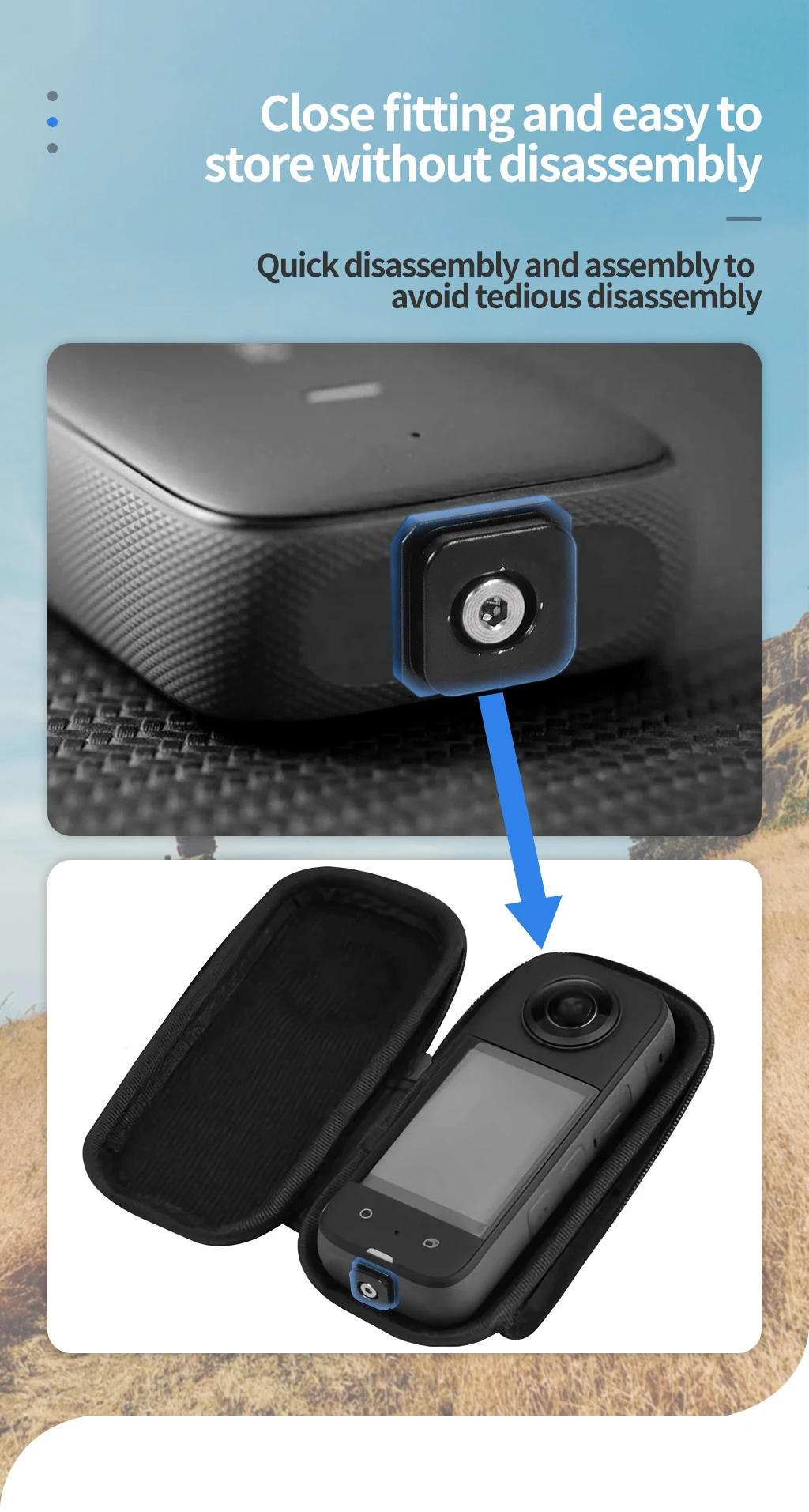Quick Release Cold Shoe Mount 1/4 Screw for GoPro Hero 13 Insta360 Action Camera