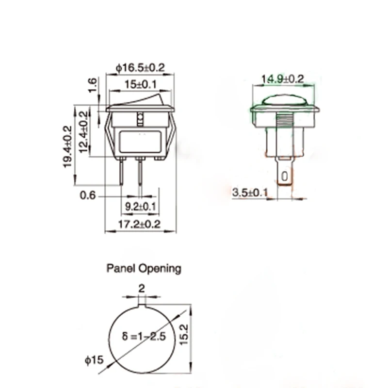2 A / 250 VAC NOS 2x Miniatur Wipp-Schalter Typ 3A11-B1U2 ON/NONE/ON SPDT 2 A / 250 VAC NOS 2x Miniatur Wipp-Schalter Typ 3A11-B1U2 ON/NONE/ON SPDT