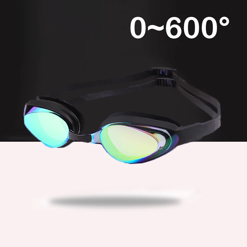 Adults-1.5 To-6.0 Myopia Swimming Glasses Prescription Waterproof Anti-Fog Swim Eyewear Diopter Diving Clear Goggles Men Women