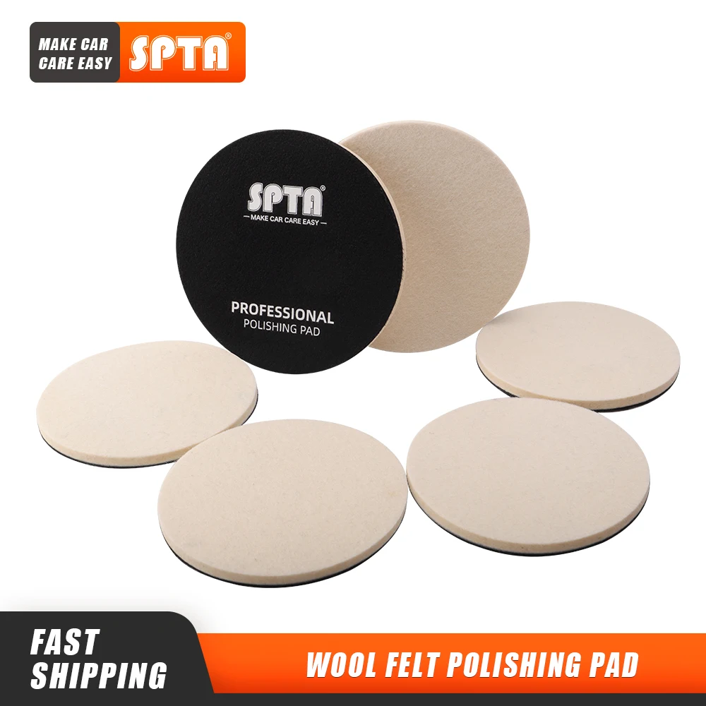 1PC 1/2/3/4/5/6/7 Inch Wool Felt Glass Polishing Pad for RO/DA/GA Polisher Fast Cutting Gloss ing Wool Polishing Pad Wool Polishing Head
