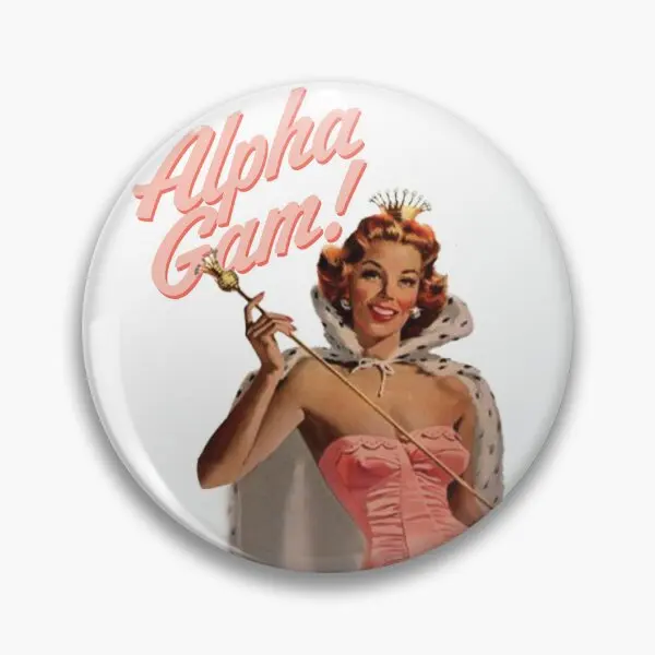 

Alpha Gamma Queen Pin Soft Button Pin Creative Cartoon Metal Brooch Decor Lapel Pin Hat Cute Gift Funny Lover Collar Clothes