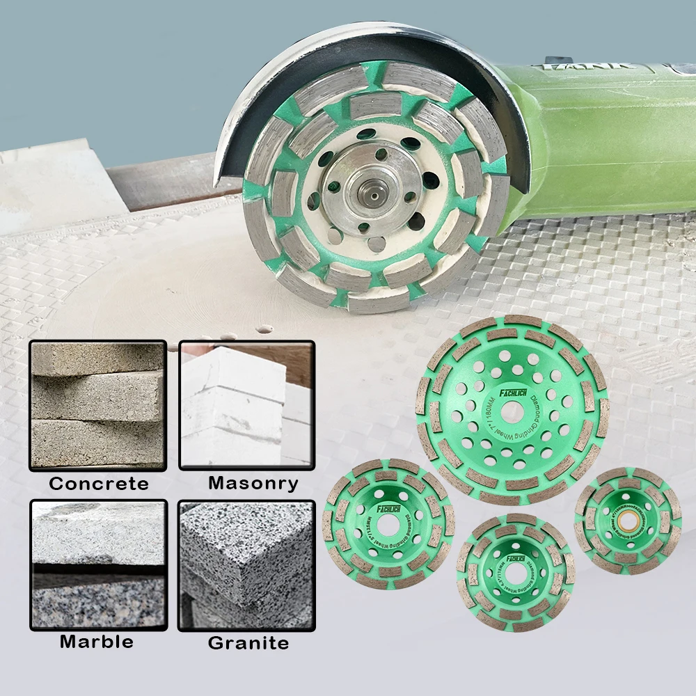 FACHLICH 1pc Dia125mm Diamond Grinding Cup Wheel 5inch For Stone Masonry Granite Concrete Polishing Angle Grinder Milling Plate
