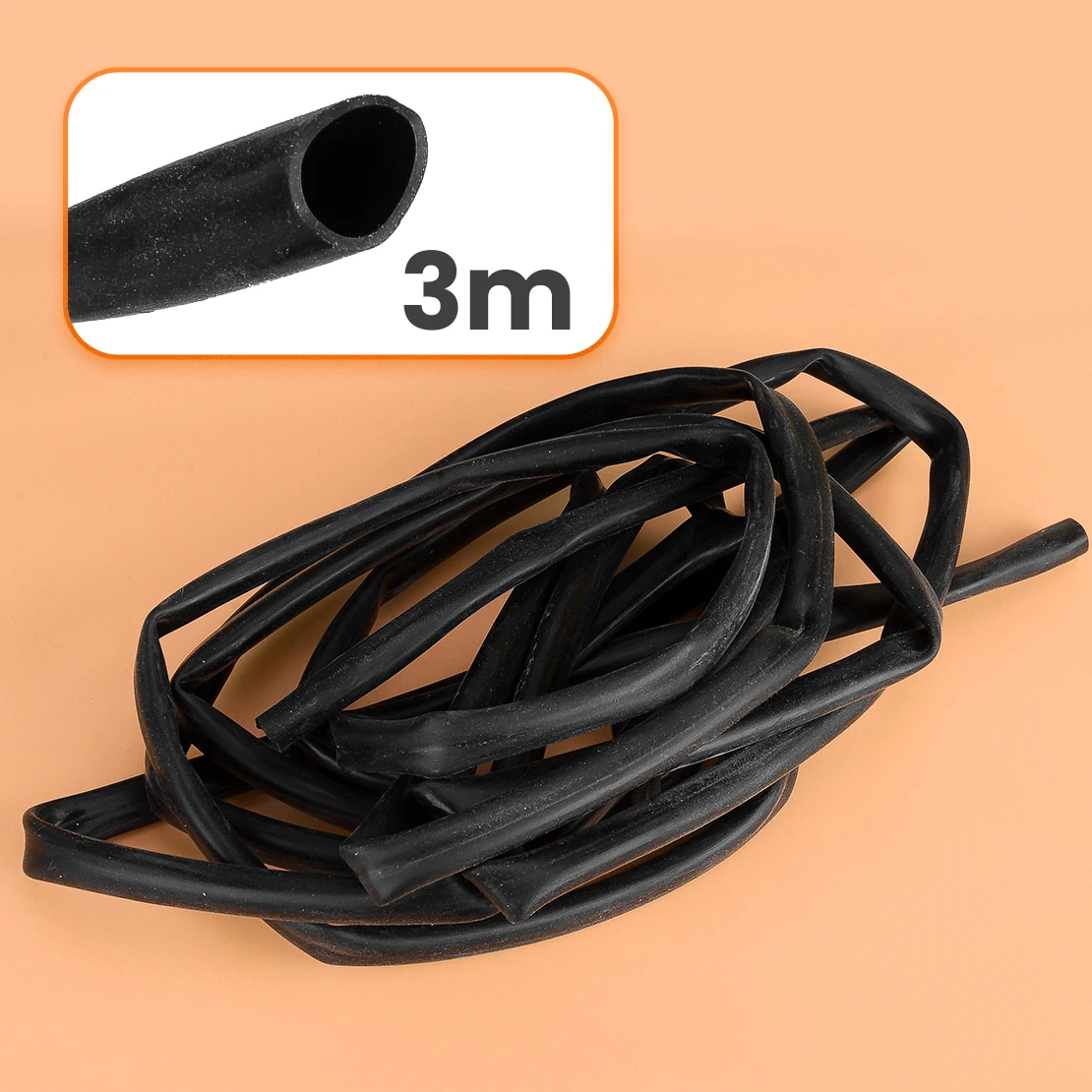 

Black Silicone 12mm Tire Changer Machine Tube Air Line Quick Connect Hose 3m Long