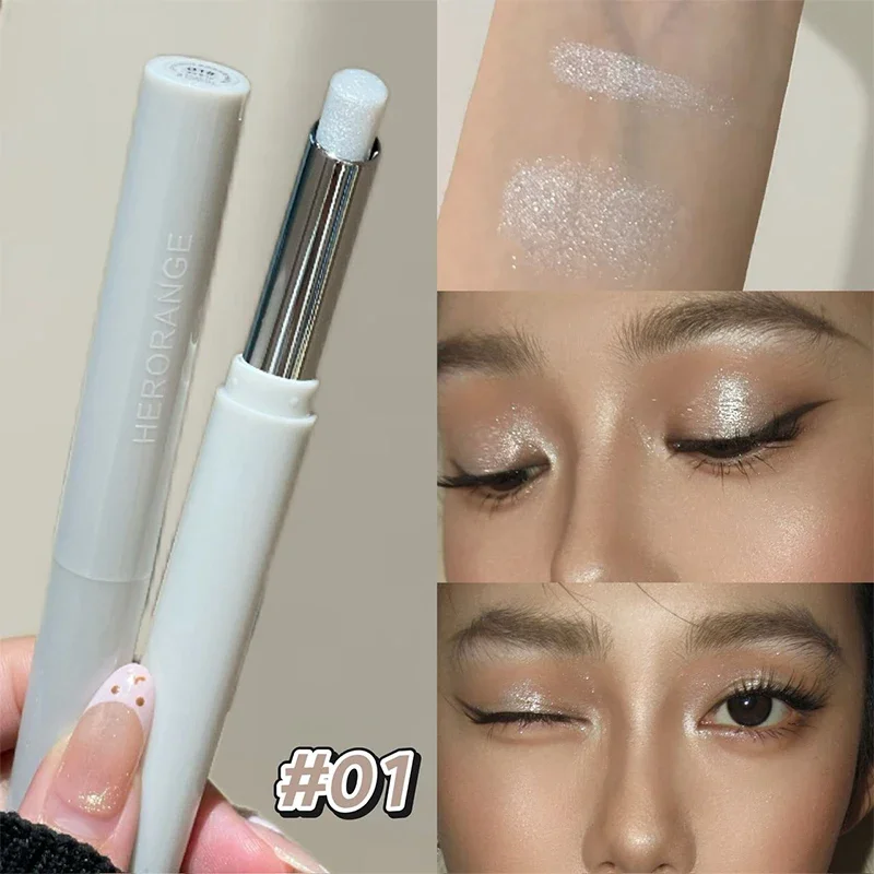 Pearlescent Eyeshadow Stick Waterproof Long Lasting Highlighter Pen_voghion.com