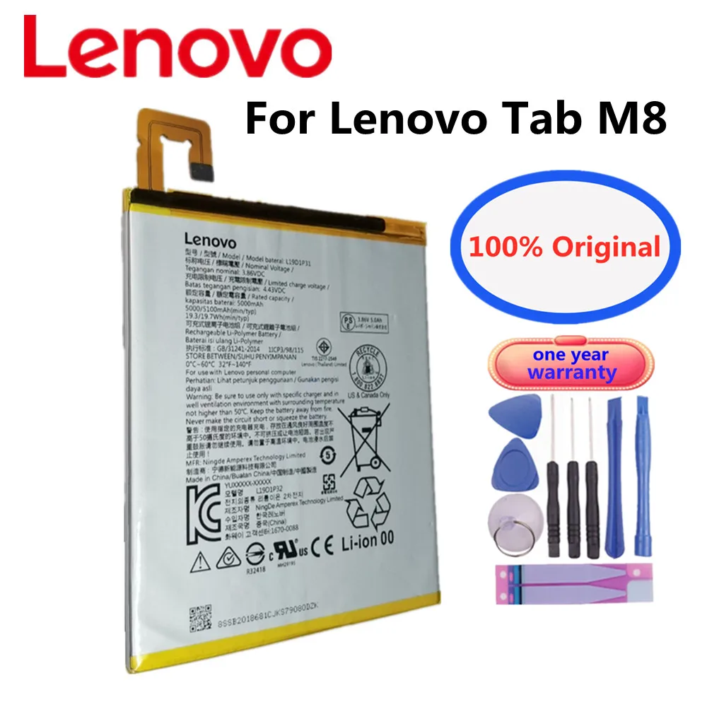 

100% Original Lenovo L19D1P31 Tab M8 Battery For Lenovo Tab M8 TB-8705F/N/M TB-8505F/N/M Mobile Phone Batteria Batteries