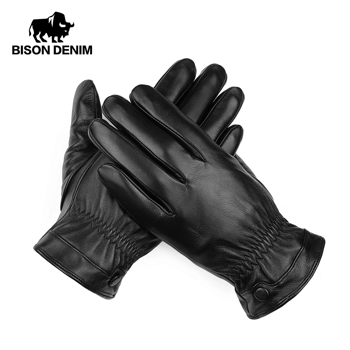 Bison Denim Men's Genuine Leather Gloves Touch Screen Gloves For Men