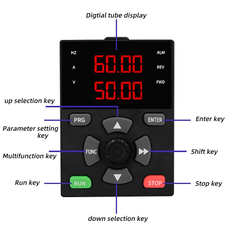 1Ph to 3Ph 220VAC VFD 0.4/0.75/3KW Water pump Variable Frequency Drive Converter Motor Speed Vector AC Drive Control Inverter