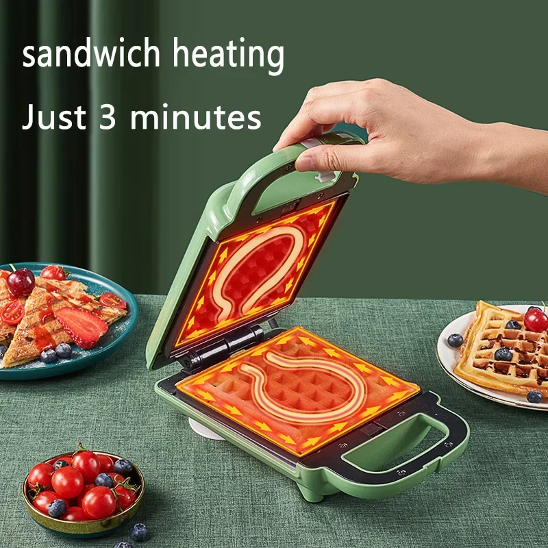 110V Waffle Maker Sandwich Maker Breakfast Maker Toaster Small Appliances Household Fried Steak 2