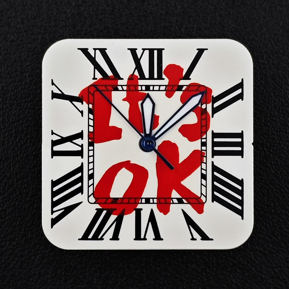 Square Dial 'Time is Money' Customized Watch Face for Premium Watch Accessories