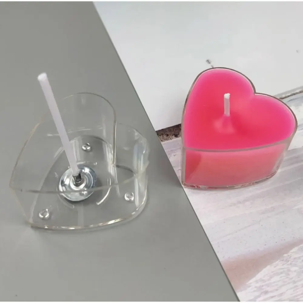 Heart Empty Tealight Cups Holders Candle Wax Tins Jars Cases Containers Molds DIY Candle Making Party Decor